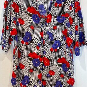 Vintage Floral Button Up